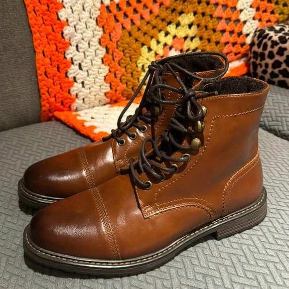 New and Unworn Bruno Marc Philly Motorcycle Combat Oxford Boots Size Men’s 8 Bruno-Marc-Mens-Fashion-  main image 2